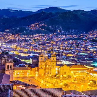 photo cusco de nuit éclairé