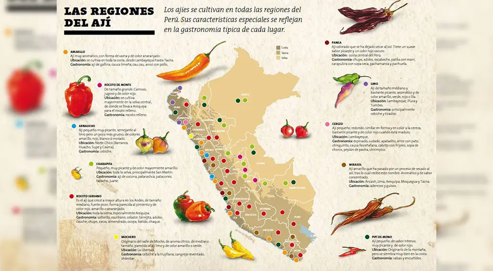 régions au pérou du aji